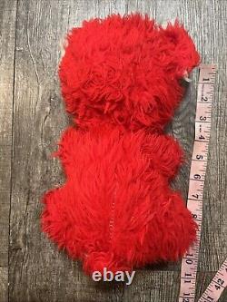 Vintage Rushton Bear Rubber Face Red Crying Bear Sad 10 Plush Stuffed Animal