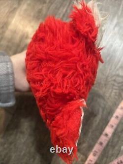 Vintage Rushton Bear Rubber Face Red Crying Bear Sad 10 Plush Stuffed Animal