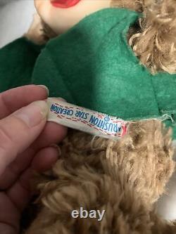 Vintage Rushton Chico the Monkey Rubber Face Stuffed Animal Plush 1950's