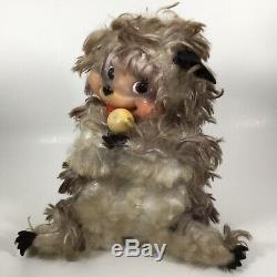 Vintage Rushton Company 1950s Rubber Face Wavy Hair Puppy Plush Doll