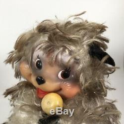 Vintage Rushton Company 1950s Rubber Face Wavy Hair Puppy Plush Doll