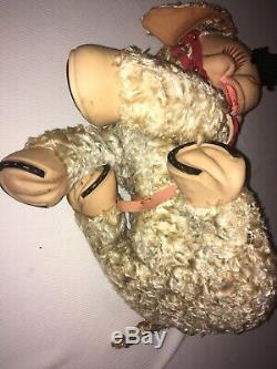 Vintage Rushton Plush Rubber Face Stuffed Animal DONKEY Rare