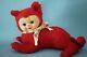 Vintage Rushton Red Rubber Face Kitty Cat 1950s Stuffed Animal Plush Toy