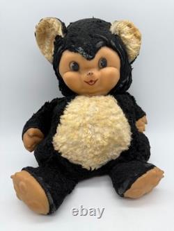 Vintage Rushton Rubber Face Chubby Teddy Bear Plush Stuffed Animal 11