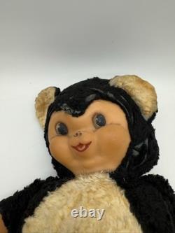 Vintage Rushton Rubber Face Chubby Teddy Bear Plush Stuffed Animal 11