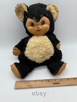 Vintage Rushton Rubber Face Chubby Teddy Bear Plush Stuffed Animal 11