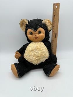 Vintage Rushton Rubber Face Chubby Teddy Bear Plush Stuffed Animal 11