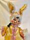 Vintage Rushton Rubber Face Plush Chinese Asian Bunny Rabbit-14 Tall