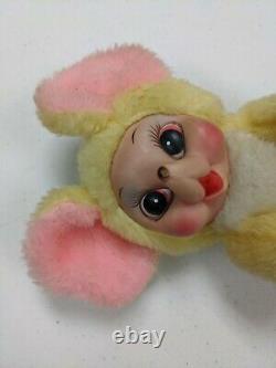 Vintage Rushton Rubber Face Plush Mouse Stuffed Animal Doll
