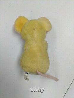 Vintage Rushton Rubber Face Plush Mouse Stuffed Animal Doll