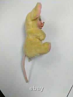 Vintage Rushton Rubber Face Plush Mouse Stuffed Animal Doll