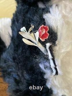 Vintage Rushton Rubber Face Skunk withFlowers & Hat-Plush Toy-Stuffed Animal-Doll