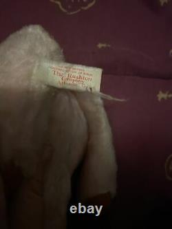Vintage Rushton Santas Pink Reindeer Stuffed Animal Rubber Face Plush
