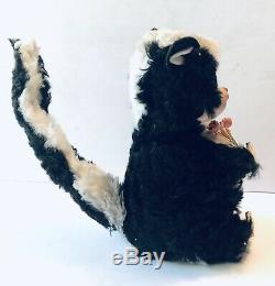 Vintage Rushton Skunk Plush Rubber Plastic Face Toy Stuffed Animal 8