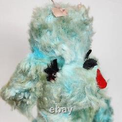 Vintage Rushton Star Creation Blue Poodle Puppy Dog Stuffed Animal Plush Antique