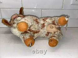 Vintage Rushton Star Creation Daisy Belle Rubber Face Cow Calf Plush 1950's USED