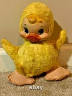 Vintage Rushton Star Creation Duck Well Loved Rubber Face Plush