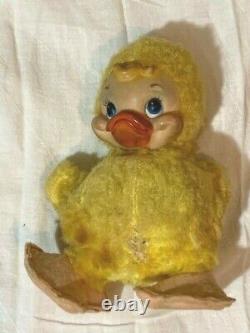 Vintage Rushton Star Creation Duck Well Loved Rubber Face Plush