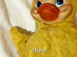 Vintage Rushton Star Creation Duck Well Loved Rubber Face Plush
