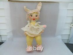 Vintage Rushton Star Creation Rabbit Doll Plush Toy Rubber Face 26 Bunny Rare