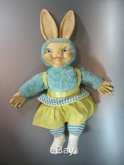 Vintage Rushton Star Creation Rubber Face Ear Bunny Rabbit 25 Plush Stuffed Toy