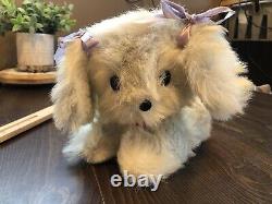 Vintage Rushton Star Creation White Pekingesse Dog Plush Rare Stuffed Animal B