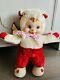 Vintage Rushton Star Creations Rubber Face Valentine Happy Bear Plush Toy Doll