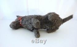Vintage SITTING SCOTTY DOG Plush Toy Mohair, Possible Steiff, Scottish Terrier