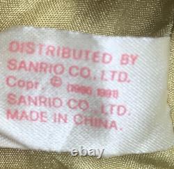 Vintage Sanrio Bear Plush Nylon Puffalump Tan 10 Sitting Rare HTF