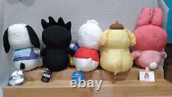 Vintage Sanrio My Melody Badtz Maru PomPomPurin Pochacco Pekkle Nylon Plush Lot