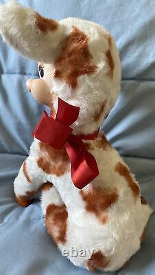 Vintage Star Creations Rushton Rubber Face Plush Spotted Cow Stuffed Animal Toy