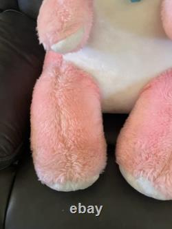 Vintage Superior Toy & Novelty 36 PINK Bunny Rabbit Plush Stuffed Animal HTF