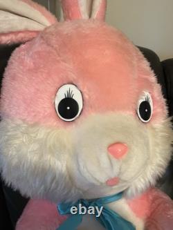 Vintage Superior Toy & Novelty 36 PINK Bunny Rabbit Plush Stuffed Animal HTF