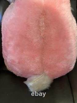 Vintage Superior Toy & Novelty 36 PINK Bunny Rabbit Plush Stuffed Animal HTF