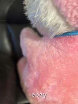 Vintage Superior Toy & Novelty 36 PINK Bunny Rabbit Plush Stuffed Animal HTF