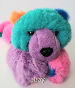 Vintage Swibco Cosmo Bear Colorblock Plush 16 Stuffed Animal