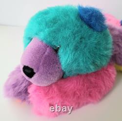 Vintage Swibco Cosmo Bear Colorblock Plush 16 Stuffed Animal