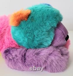 Vintage Swibco Cosmo Bear Colorblock Plush 16 Stuffed Animal