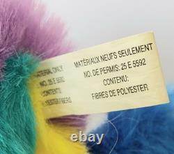 Vintage Swibco Cosmo Bear Colorblock Plush 16 Stuffed Animal