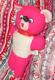 Vintage Teddy Bear Plush Hot Pink & White Panda Stuffed Carnival Moray Toy 12