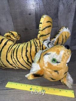 Vintage Tiger Stuffed Animal Carnival Prize Realistic Plush Knickerbocker Esque