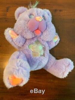 Vintage Twinkle Bears 11 Plush Purple Teddy 1995 Fantasy WORKS! RARE