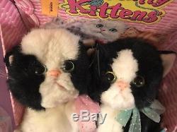 Vintage Tyco Kitty Kitty Kitten Kittens Plush Rattle Purr Cat Tyco Twins NRFB