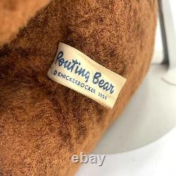 Vintage VTG 1950's 1959 Knickerbocker Pouting Teddy Bear Plush Rubber Face RARE