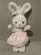 Vtg 1976 R Dakin White Bunny Rabbit Stuffed Animal Plush Nut Shell Filled 14