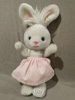 Vtg 1976 R Dakin White Bunny Rabbit Stuffed Animal Plush Nut Shell Filled 14