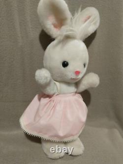 Vtg 1976 R Dakin White Bunny Rabbit Stuffed Animal Plush Nut Shell Filled 14