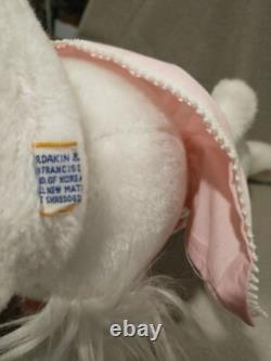 Vtg 1976 R Dakin White Bunny Rabbit Stuffed Animal Plush Nut Shell Filled 14