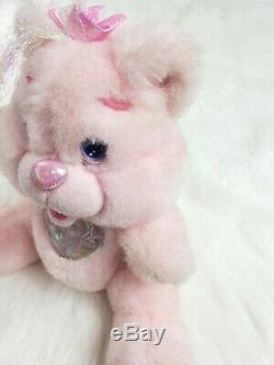 Vtg 1995 Fantasy Ltd Pink Twinkle Bears Teddy Bear Stuffed Animal Plush Works