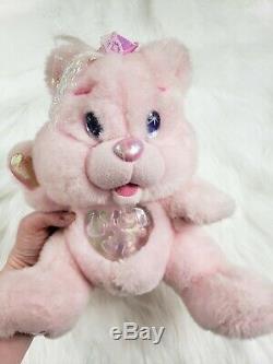 Vtg 1995 Fantasy Ltd Pink Twinkle Bears Teddy Bear Stuffed Animal Plush Works
